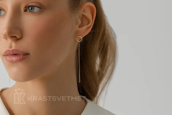 Серьги из красного золота «Мини-кольцо на Кобре»